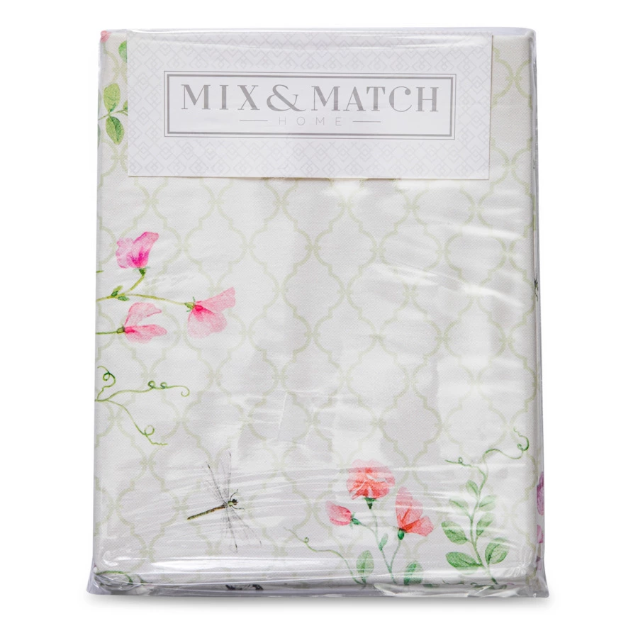 Скатерть прямоугольная Mix&Match Home Душистый горошек 168х250 см, хлопок, п/к