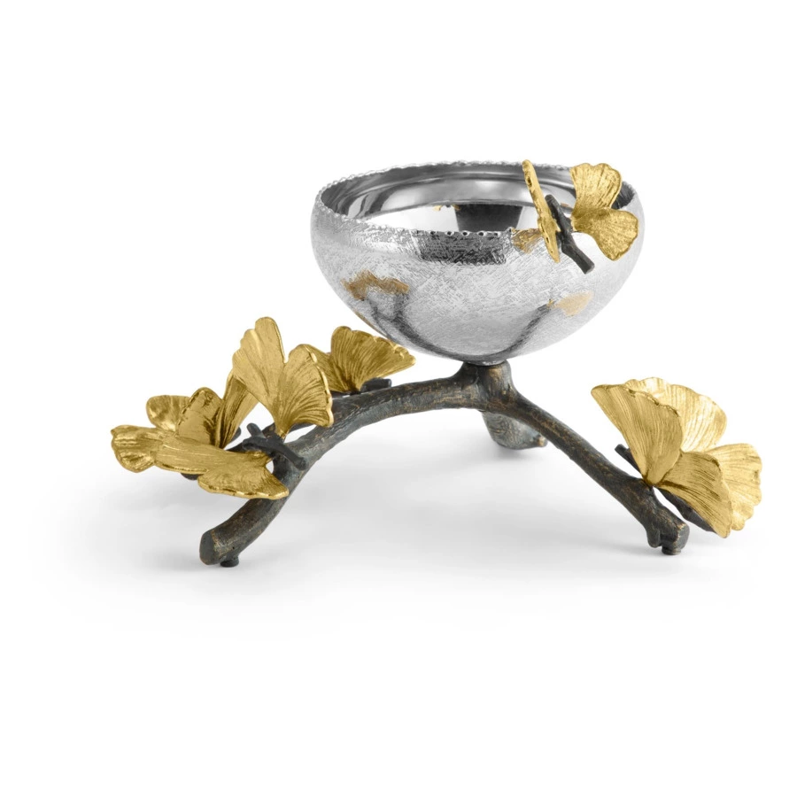 Чаша для орешков Michael Aram Бабочки гинкго 13 см, сталь нержавеющая