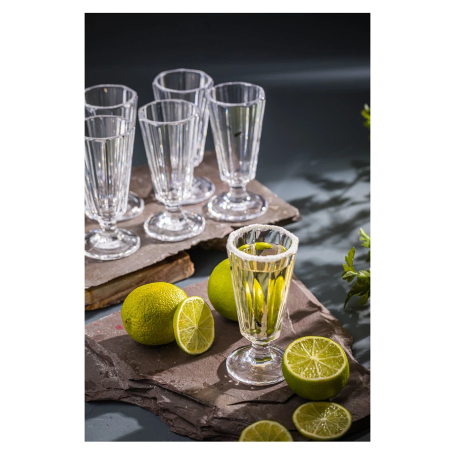 Набор рюмок-лафитников Бахметевъ1764 Под мухой 50 мл, 5 шт, хрусталь, ручная роспись - Sale