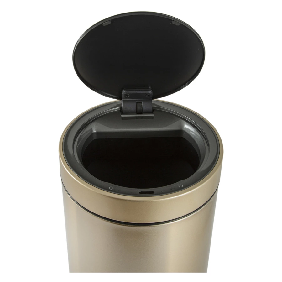 Ведро для мусора сенсорное ЕКО Docomo X 12 л, сталь нержавеющая, шампань - Sale