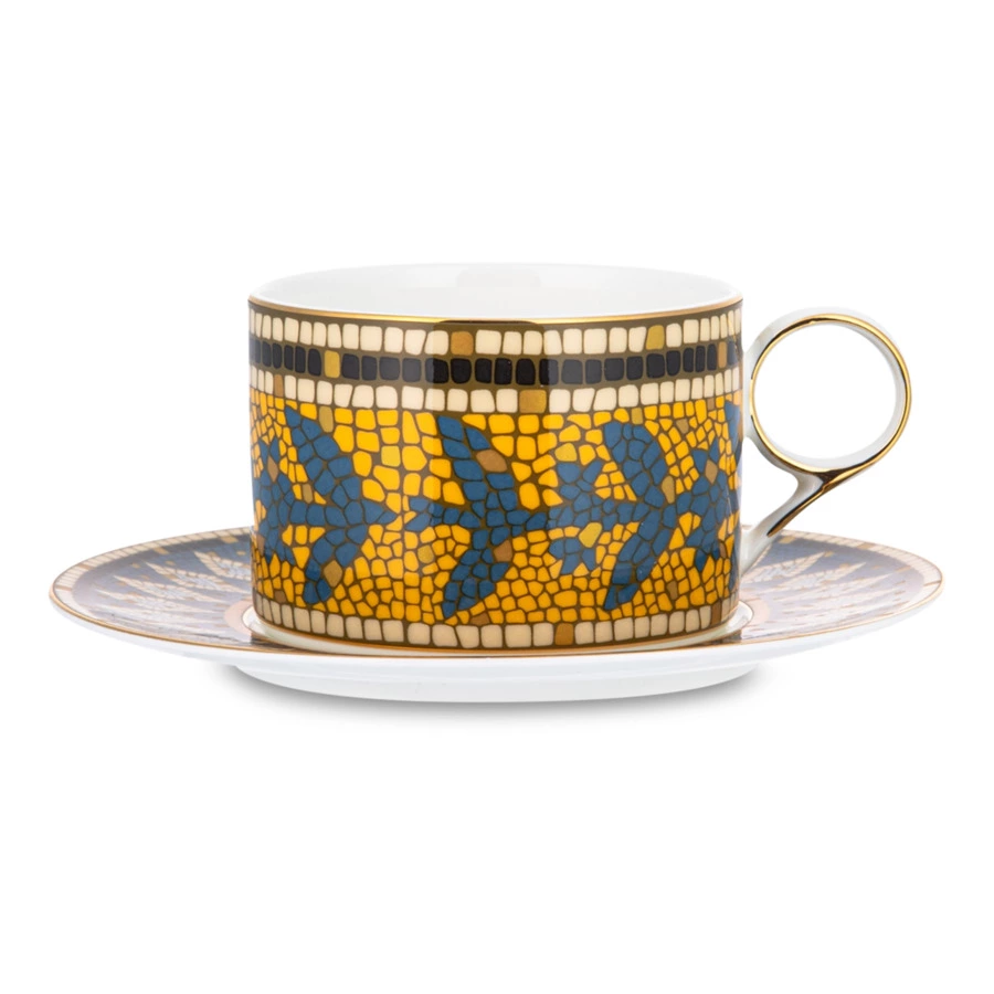 Набор чашек чайных с блюдцем Mix&Match Home Олимп, 2 шт, фарфор, п/к