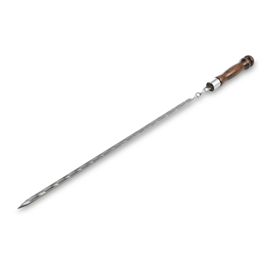 Набор шампуров с ножом в кожаном колчане Williams Oliver Волк №2 50 см, 8 предметов, сталь