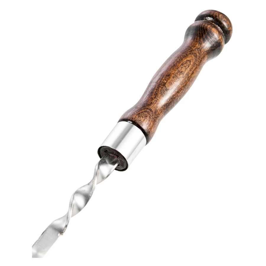 Набор шампуров с ножом в кожаном колчане Williams Oliver Волк №2 50 см, 8 предметов, сталь