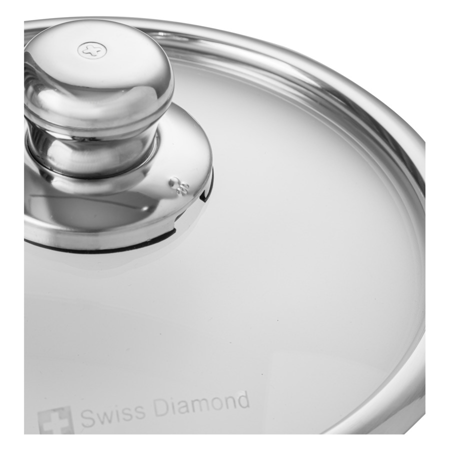 Ковш с крышкой и вставкой-пароваркой Swiss Diamond Nonstick Clad 20 см, 3,5 л, сталь, п/к