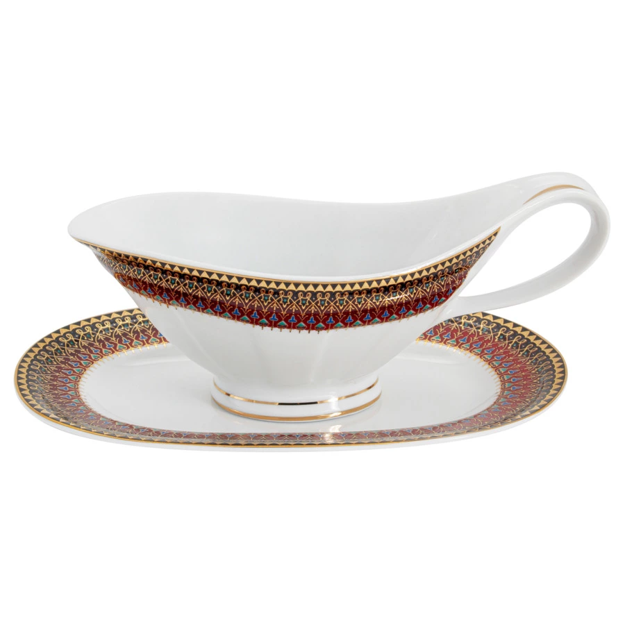 Сервиз столовый Midori Бухара 50 предметов на 12 персон, фарфор твердый, п/к