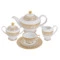 Сервиз чайный  Midori Contessa 23 предмета на 6 персон, фарфор твердый, бежевый с золотым, п/к