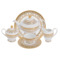 Сервиз чайный  Midori Contessa 42 предмета на 12 персон, фарфор твердый, бежевый с золотым, п/к