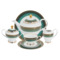 Сервиз чайный  Midori Бухара 42 предмета на 12 персон, фарфор твердый, зеленый, п/к