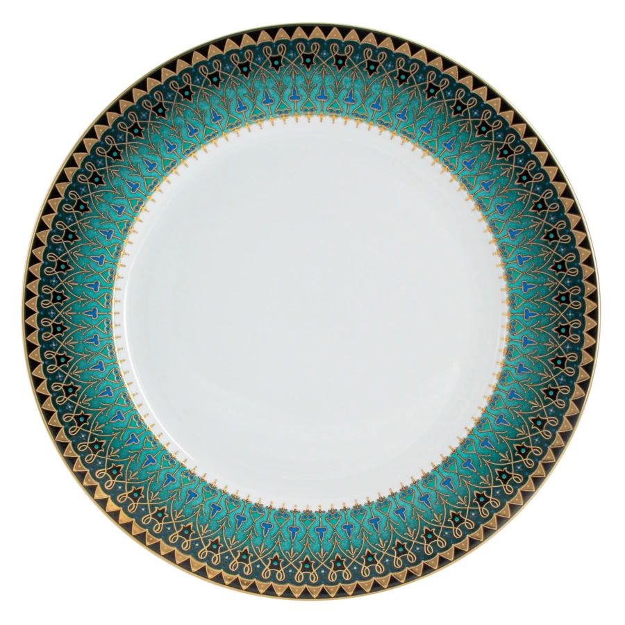 Сервиз чайный  Midori Бухара 42 предмета на 12 персон, фарфор твердый, зеленый, п/к