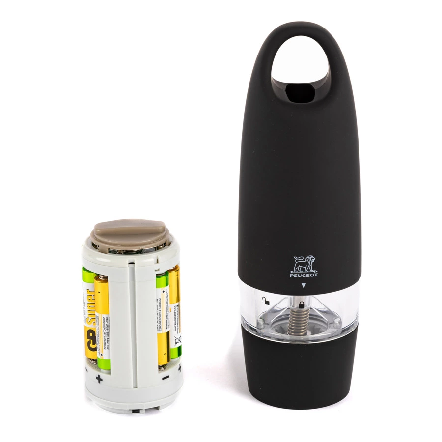 Мельница для соли электрическая Peugeot Zest 18 см, черный, пластик