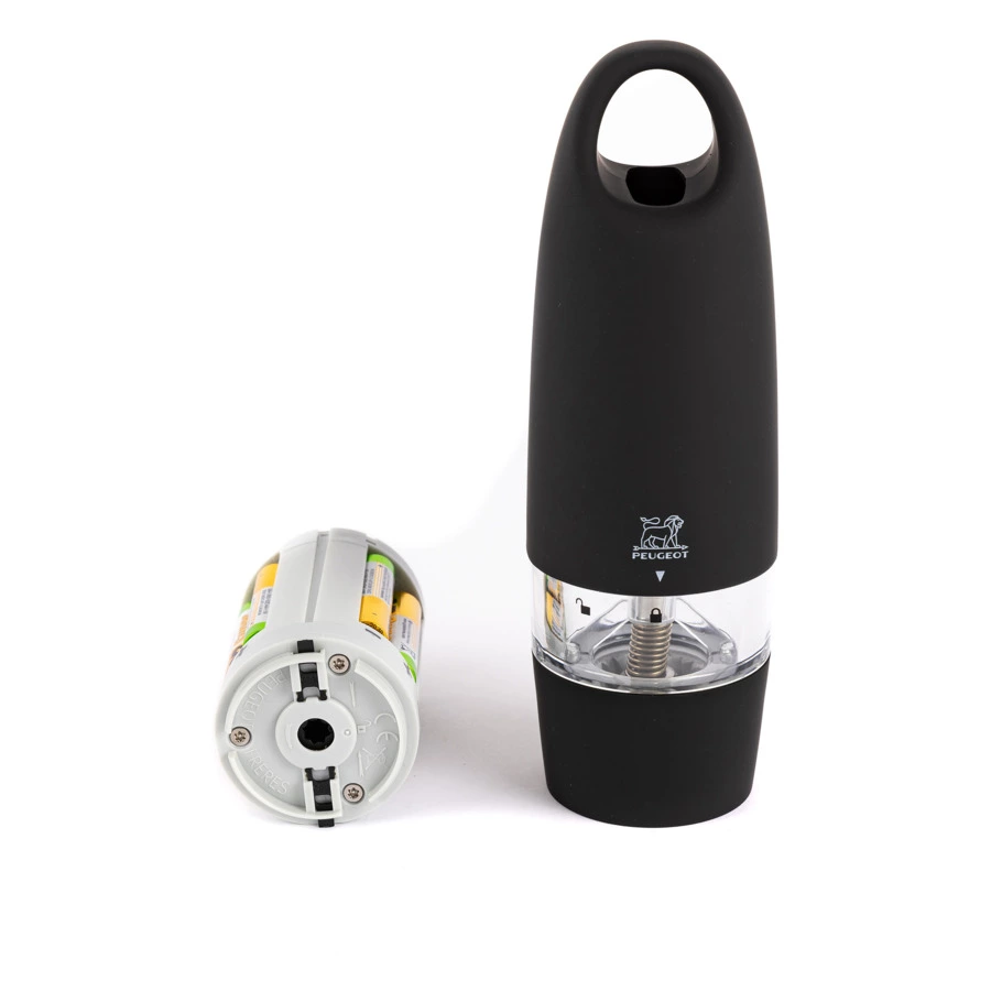 Мельница для соли электрическая Peugeot Zest 18 см, черный, пластик