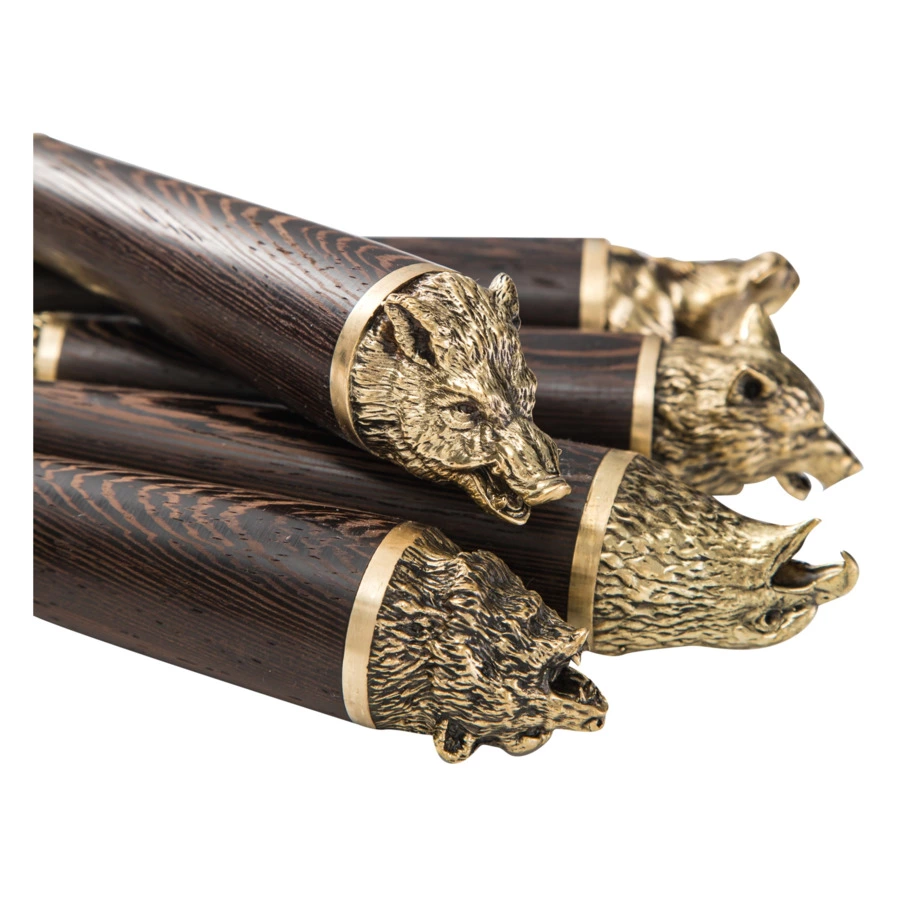 Набор шампуров в кожаном чехле с мангалом Город подарков Удачная охота 70 см, п/к