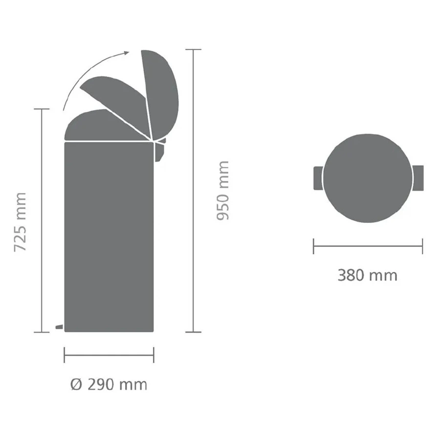Бак для мусора с педалью Brabantia NewIcon Н68 см, 30 л, сталь нержавеющая, бежевый