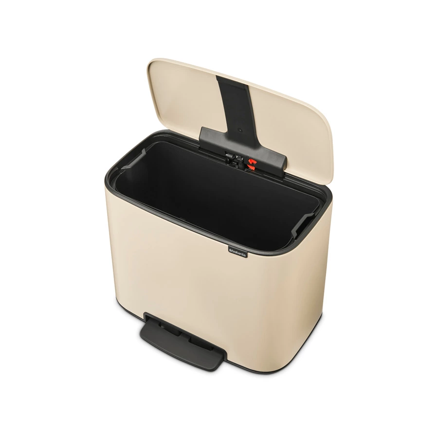 Бак для мусора с педалью Brabantia Bo Pedal Bin 54хН44см, 36 л, сталь нержавеющая, бежевый