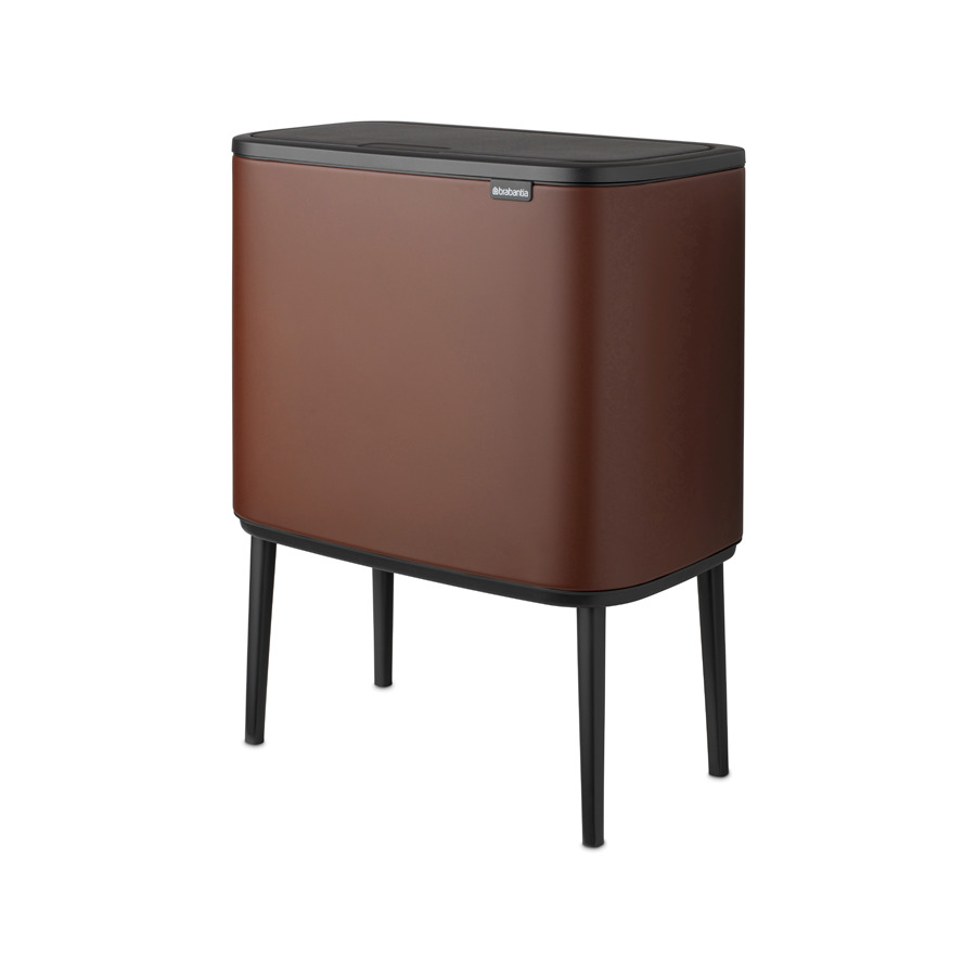 Бак для раздельного мусора Brabantia Touch Bin Bo 68 см 11+23 л, сталь, минерально-коричневый