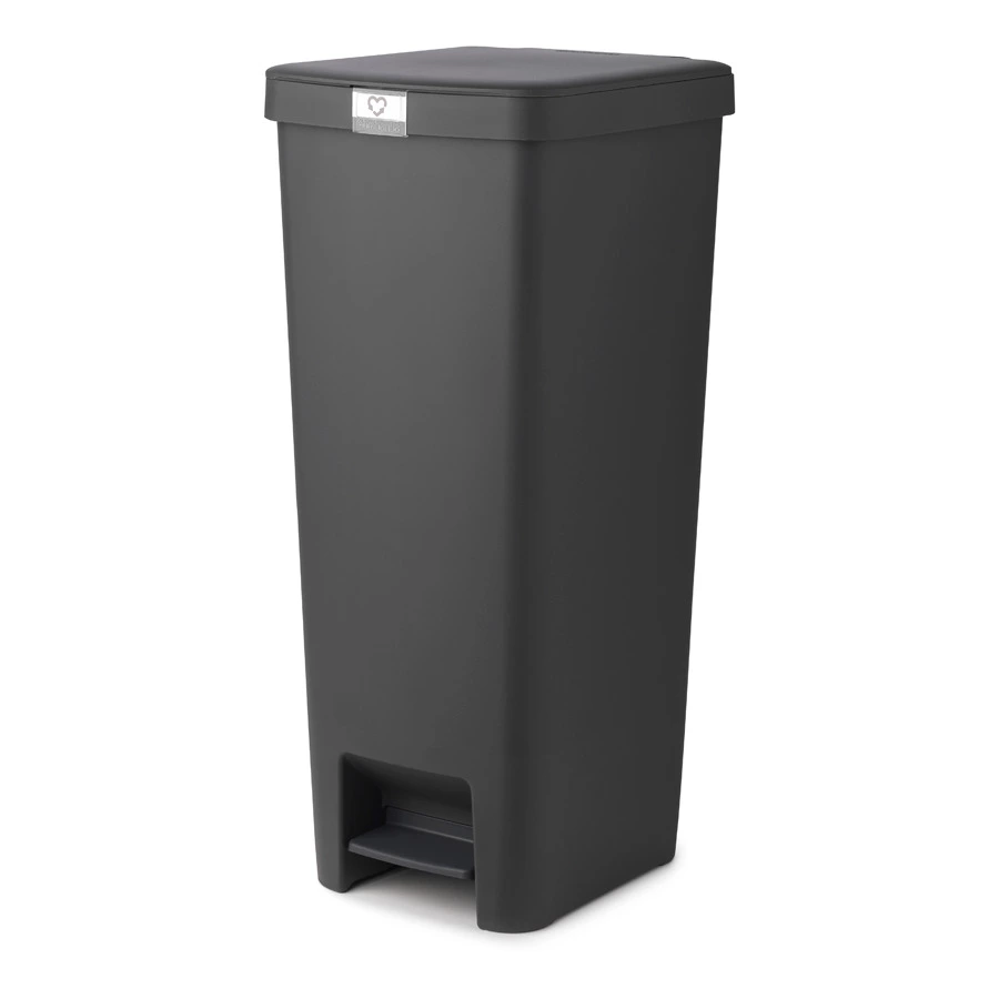 Бак для мусора с педалью Brabantia Step Up 66,6см, 40 л, пластик, темно-серый