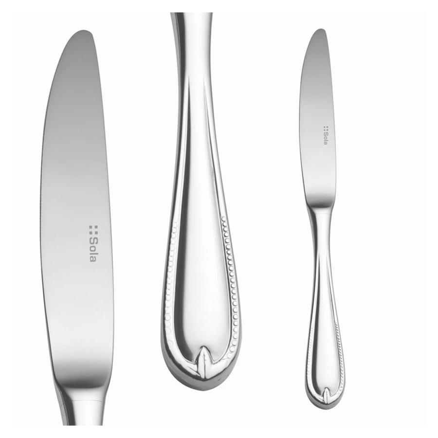 Набор столовых приборов Sola Black Pearl на 6 персон 24 предмета, Сталь нержавеющая, п/к