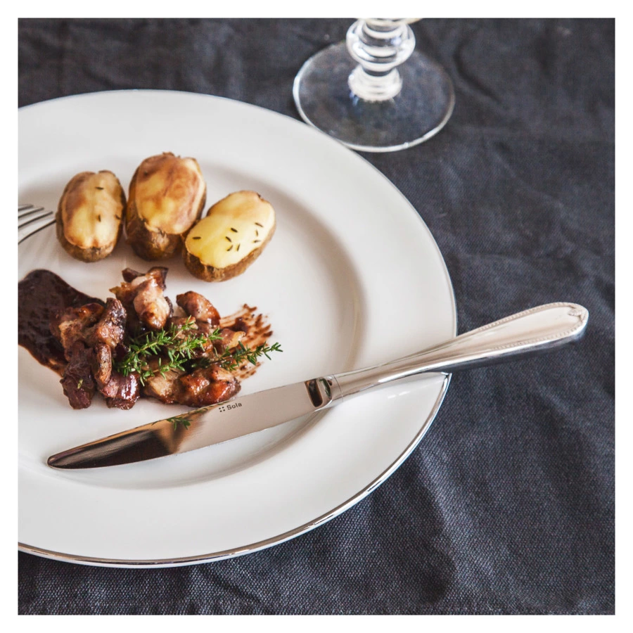 Набор столовых приборов Sola Black Pearl на 6 персон 24 предмета, Сталь нержавеющая, п/к