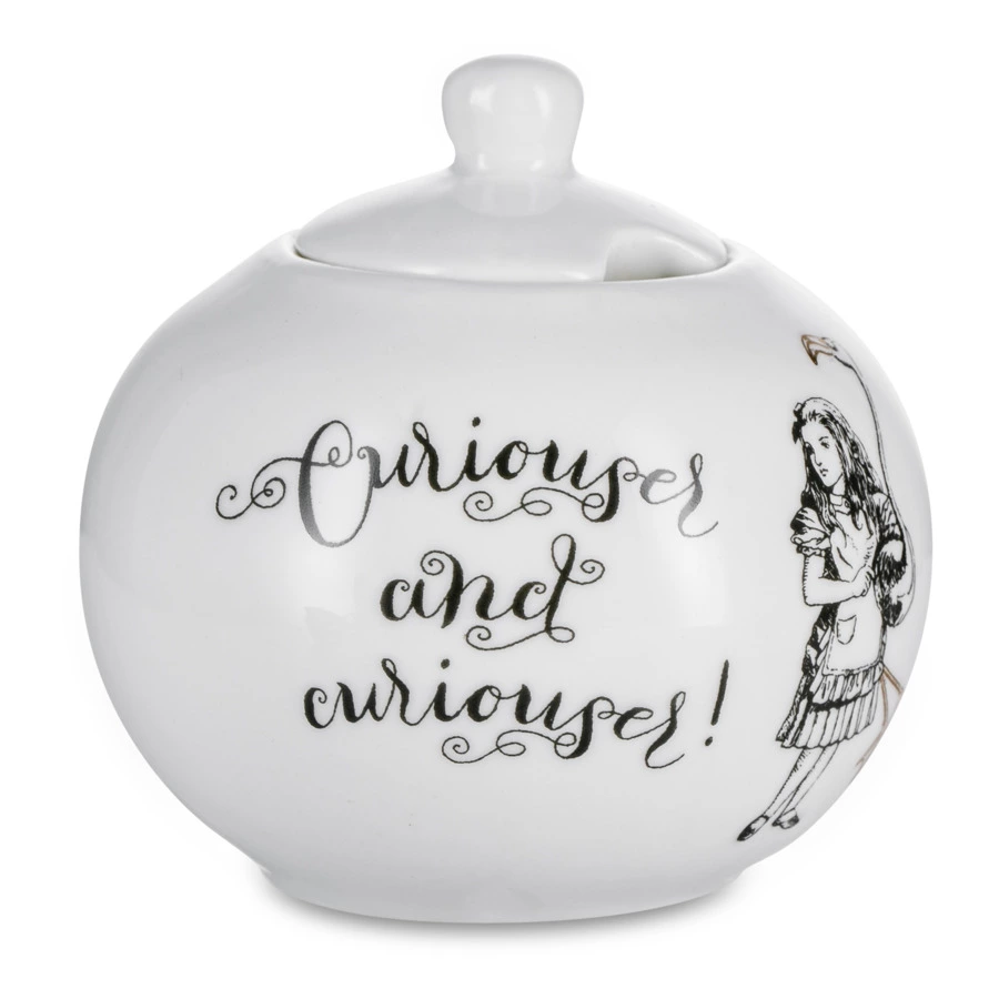 Сахарница V&A Алиса в стране чудес 200 мл, фарфор костяной