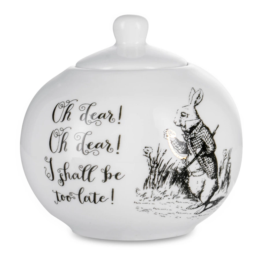 Сахарница V&A Алиса в стране чудес 200 мл, фарфор костяной