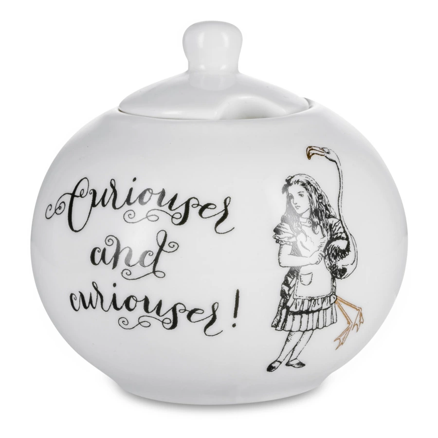 Сахарница V&A Алиса в стране чудес 200 мл, фарфор костяной