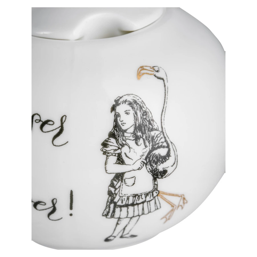 Сахарница V&A Алиса в стране чудес 200 мл, фарфор костяной