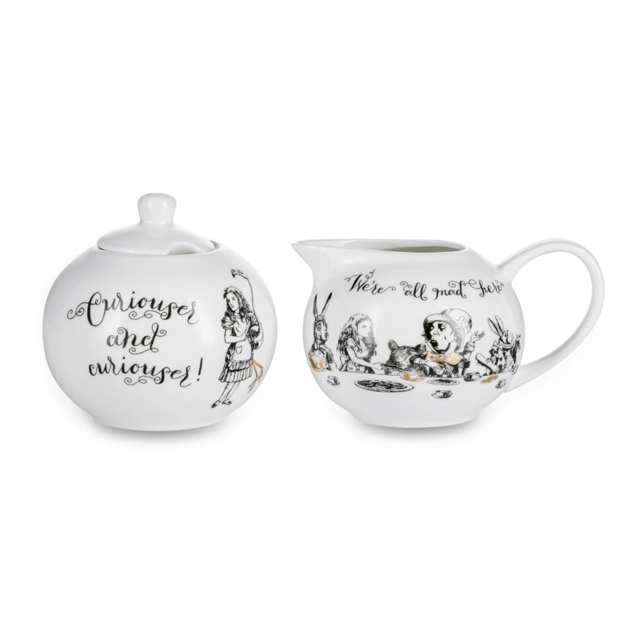Сахарница V&A Алиса в стране чудес 200 мл, фарфор костяной