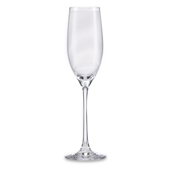 Бокал для шампанского Mikasa Cheers 400 мл, хрустальное стекло, горизонтальный рисунок