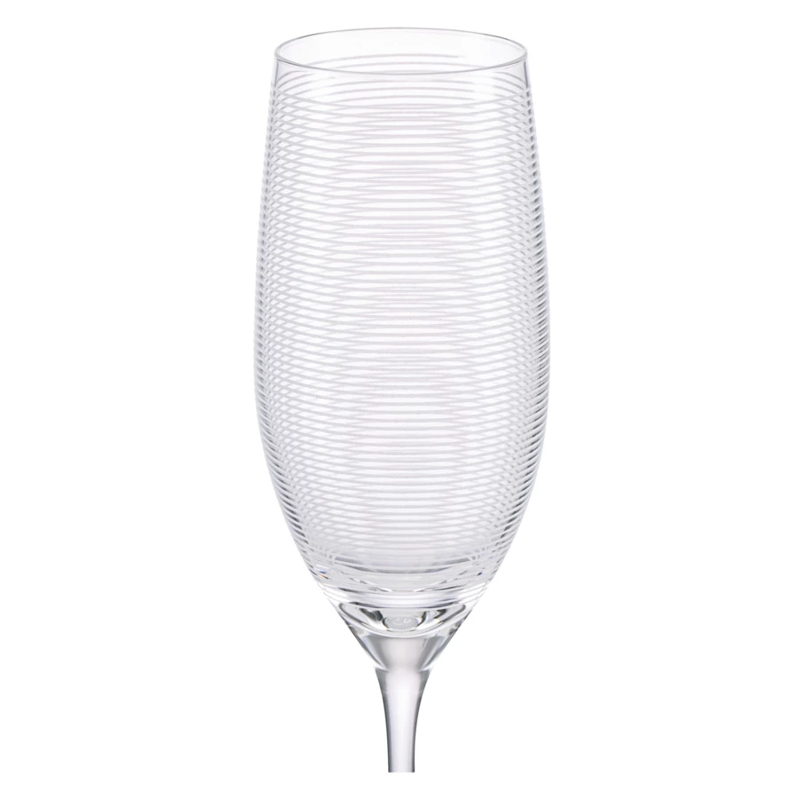 Бокал для шампанского Mikasa Cheers 400 мл, хрустальное стекло, горизонтальный рисунок