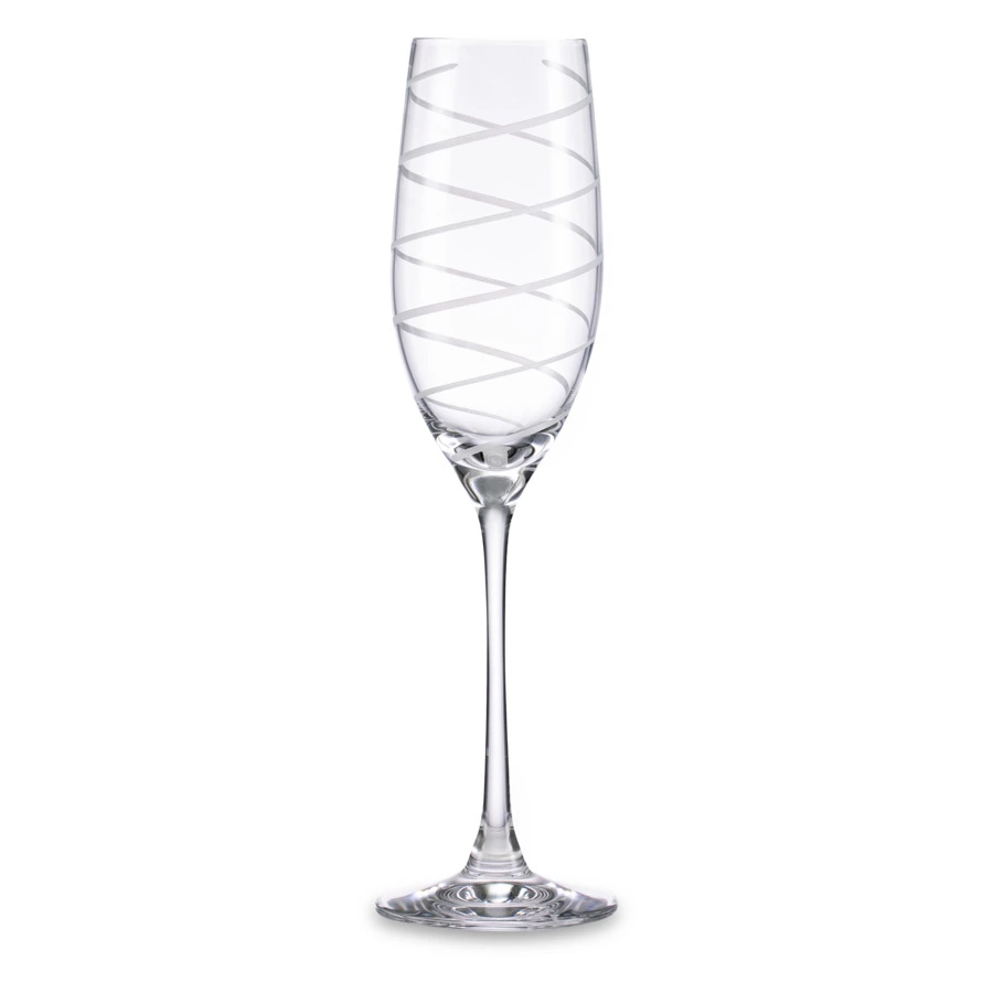Бокал для шампанского Mikasa Cheers 400 мл, хрустальное стекло, спираль