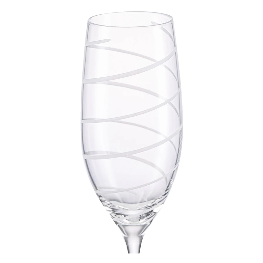 Бокал для шампанского Mikasa Cheers 400 мл, хрустальное стекло, спираль