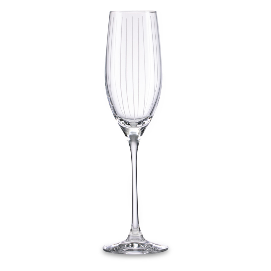 Бокал для шампанского Mikasa Cheers 400 мл, хрустальное стекло, вертикальный рисунок