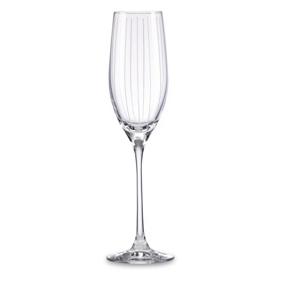 Бокал для шампанского Mikasa Cheers 400 мл, хрустальное стекло, вертикальный рисунок