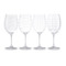 Бокал для красного вина Mikasa Cheers 685 мл, стекло, серебристый декор, вертикальный рисунок