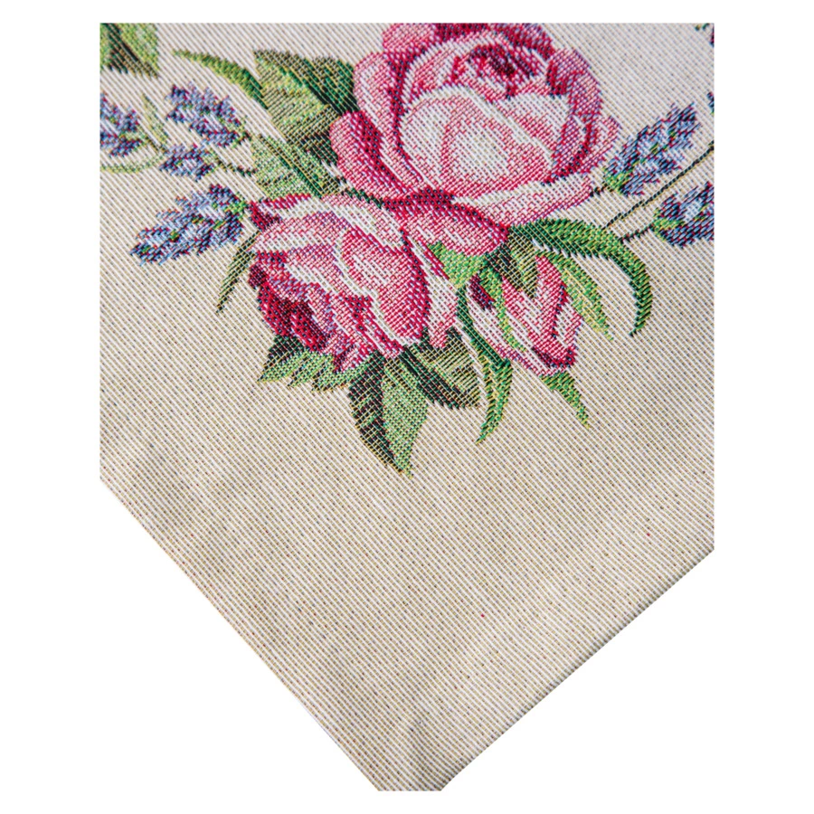 Дорожка для стола Mix&Match Home Розовое утро 44х140 см, гобелен, бежевая