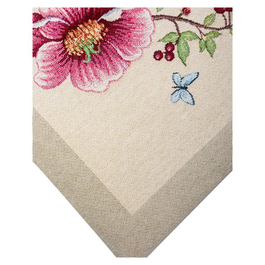 Наволочка Mix&Match Home Магнолия 45х45 см, гобелен, бежевая