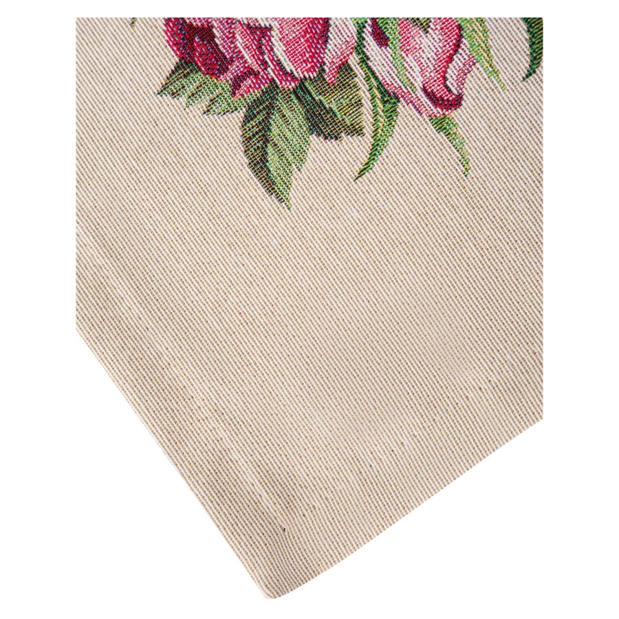 Скатерть прямоугольная Mix&Match Home Розовое утро 140х180 см , гобелен, бежевая