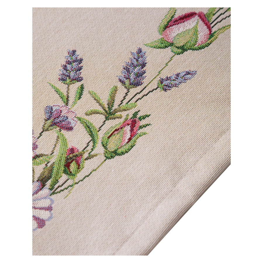 Скатерть прямоугольная Mix&Match Home Розовое утро 140х180 см , гобелен, бежевая