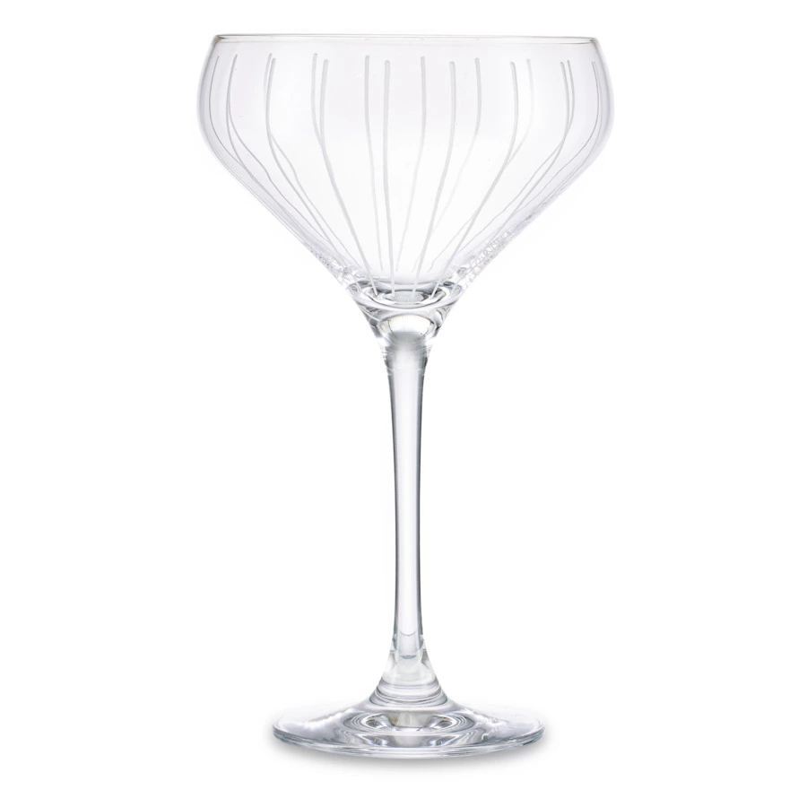 Креманка для шампанского Mikasa Cheers 400 мл, хрустальное стекло, вертикальный узор