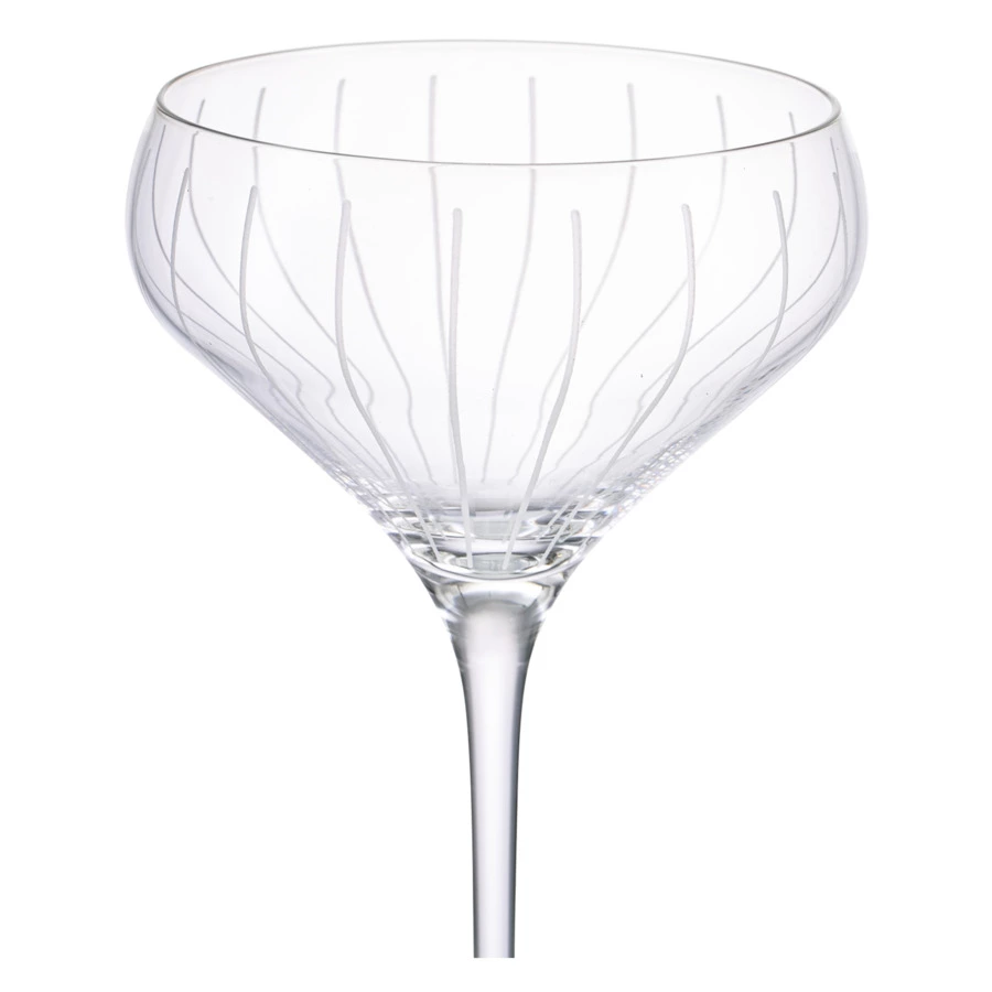 Креманка для шампанского Mikasa Cheers 400 мл, хрустальное стекло, вертикальный узор