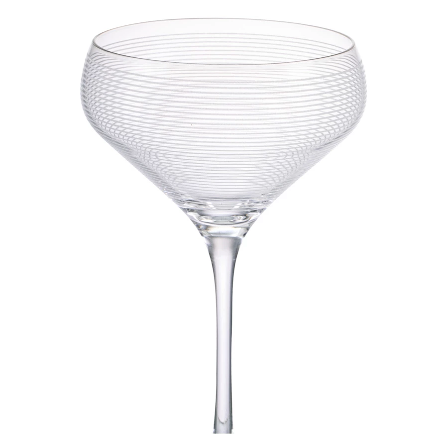 Креманка для шампанского Mikasa Cheers 400 мл, хрустальное стекло, горизонтальный узор