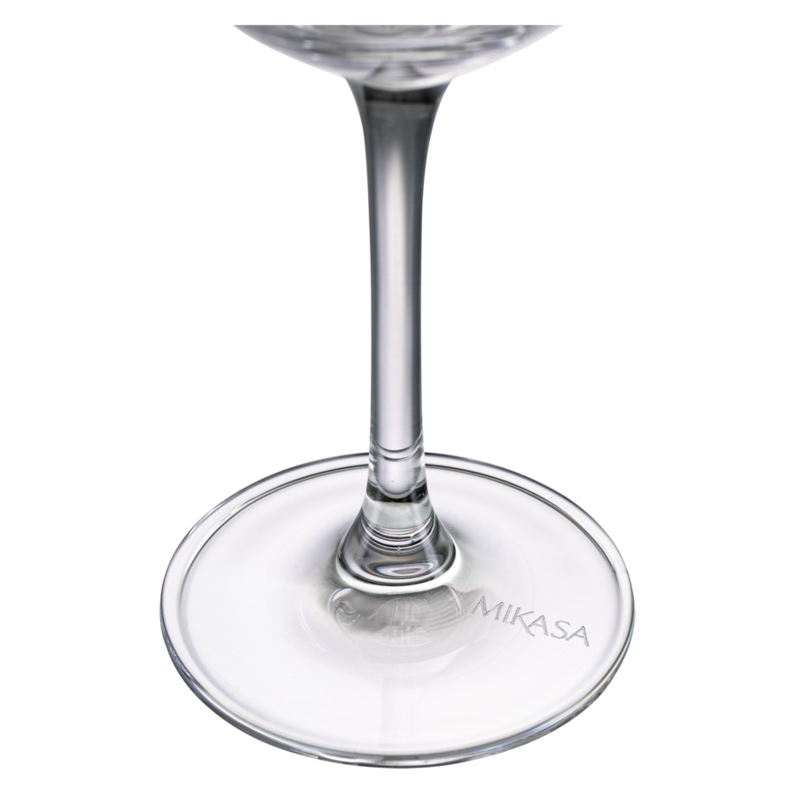 Бокал для белого вина Mikasa Cheers 685 мл, стекло, серебристый декор, горизонтальный рисунок