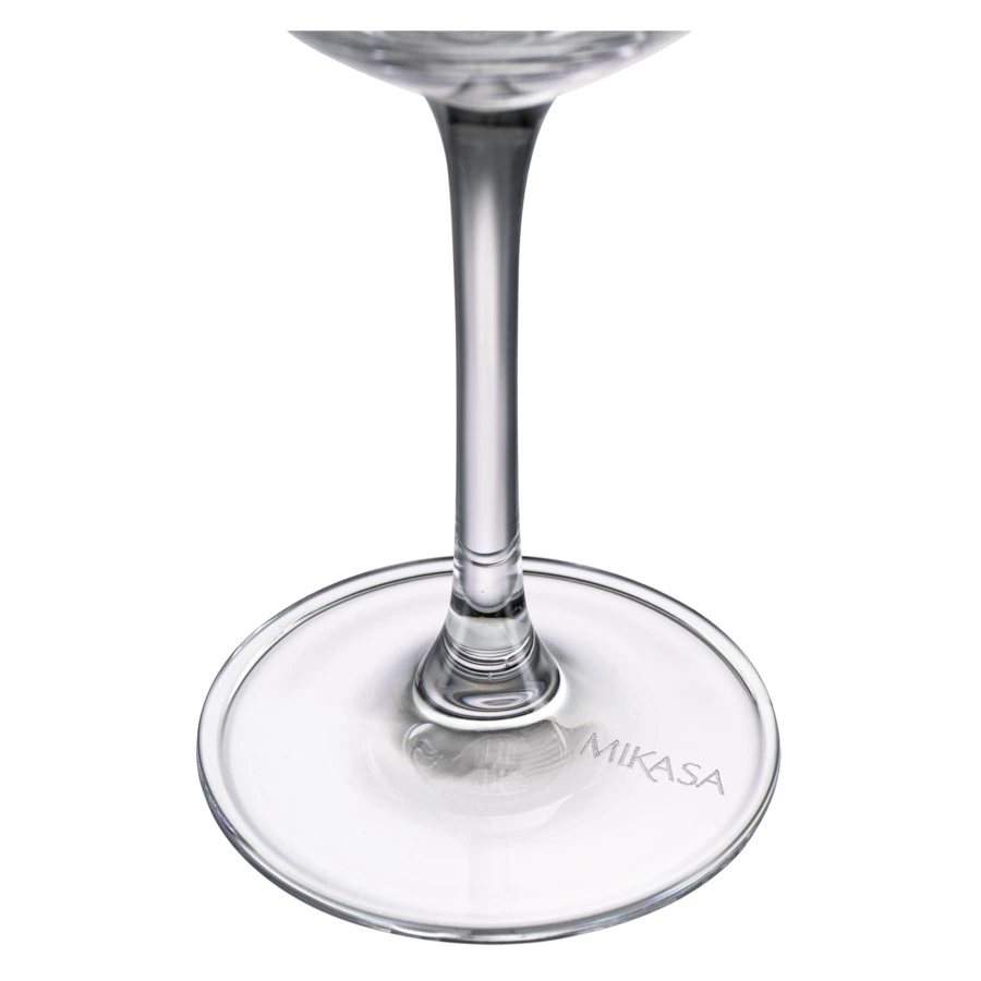 Бокал для белого вина Mikasa Cheers 685 мл, стекло, серебристый декор, горизонтальный рисунок