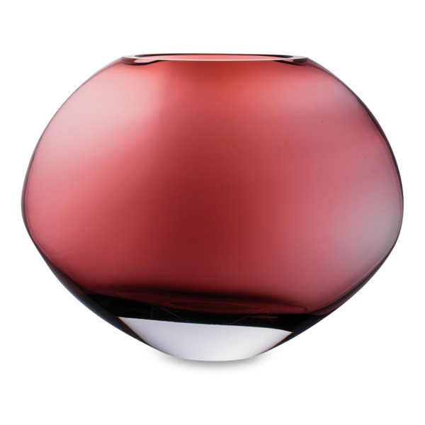 Ваза круглая Krosno Сфера 21 см, стекло, розовая