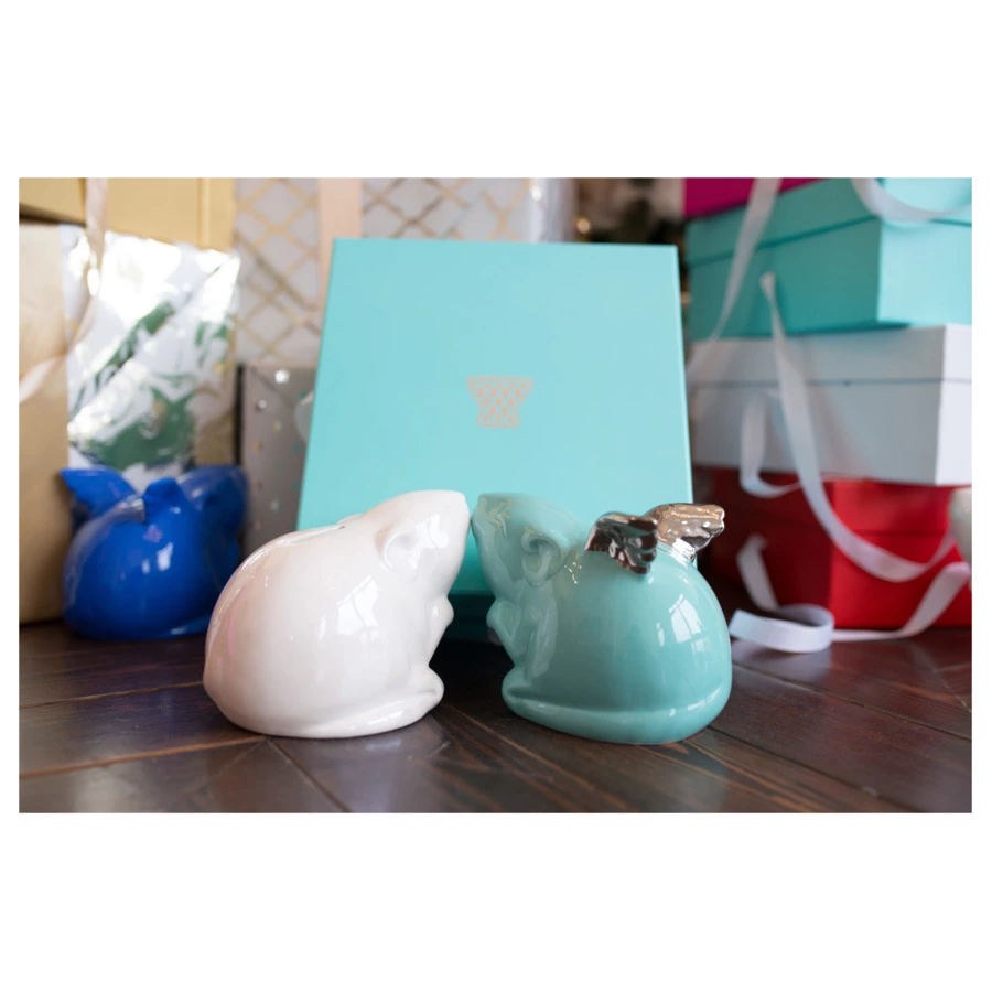 Копилка My Ceramic Story Мышка Тиффани с крыльями 17 см, керамика