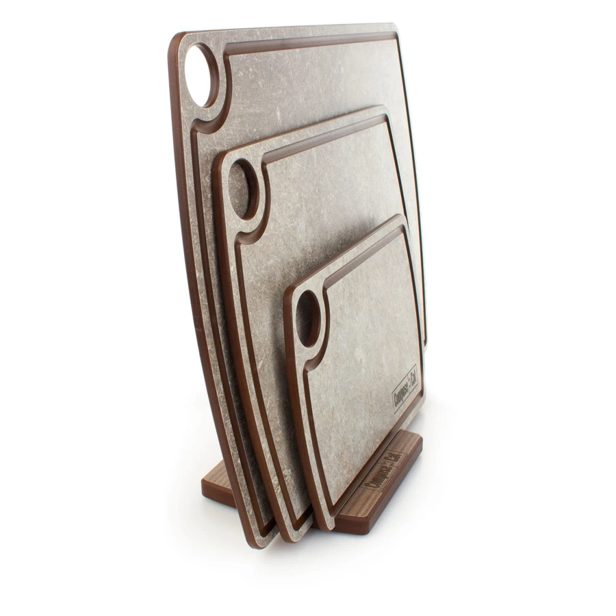 Набор разделочных досок на подставке ComposeEat Fashion 3 шт, композит, шунгит белый, п/к