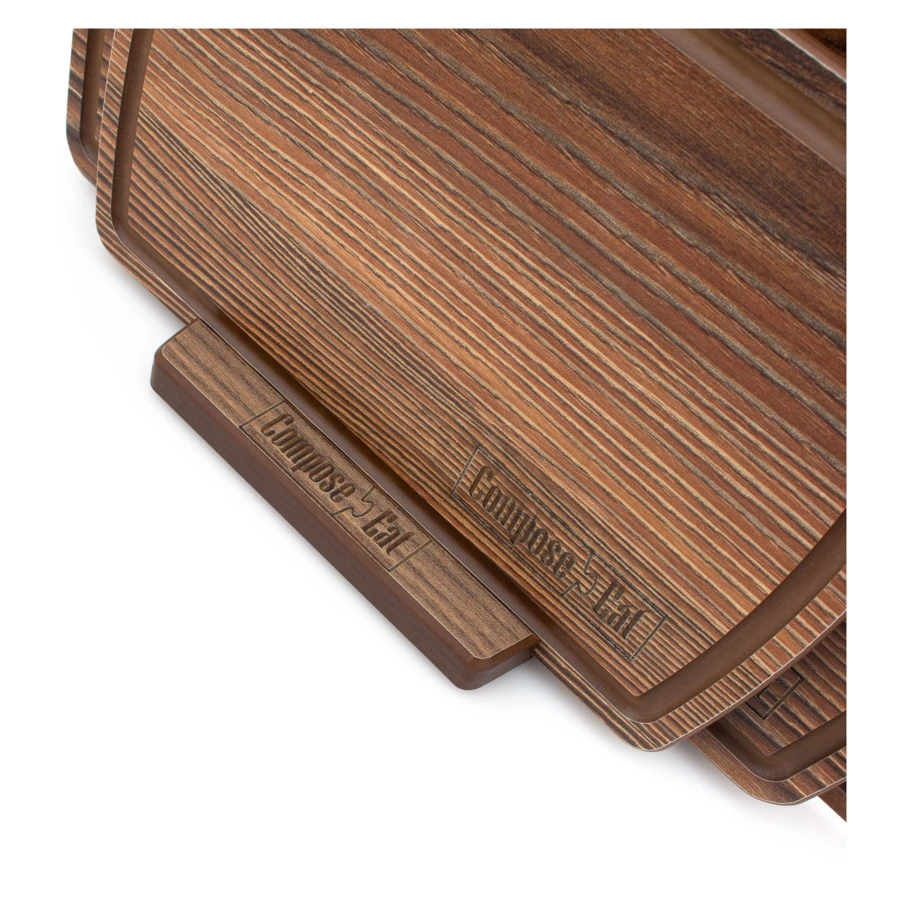 Набор разделочных досок на подставке ComposeEat Fashion 3 шт, композит, ясень рибейра, п/к