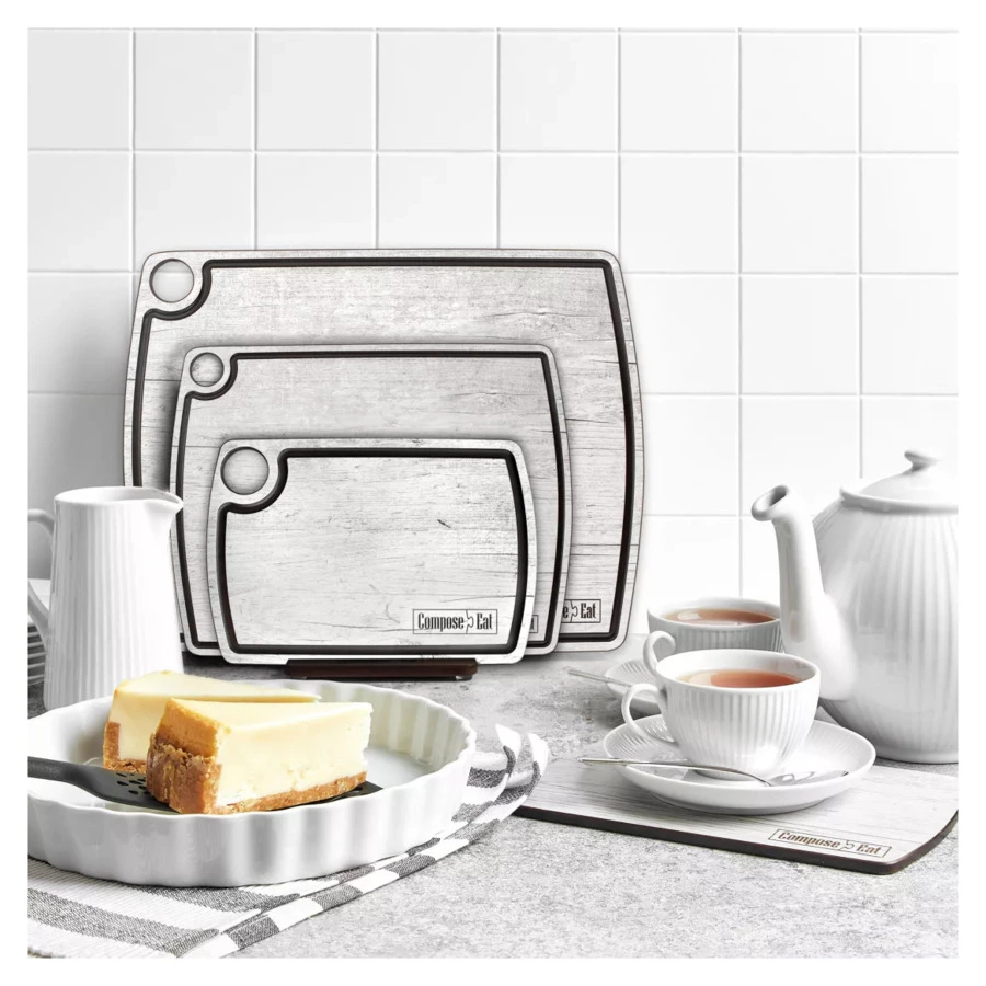 Набор разделочных досок на подставке ComposeEat Fashion 3 шт, композит, дуб белый, п/к