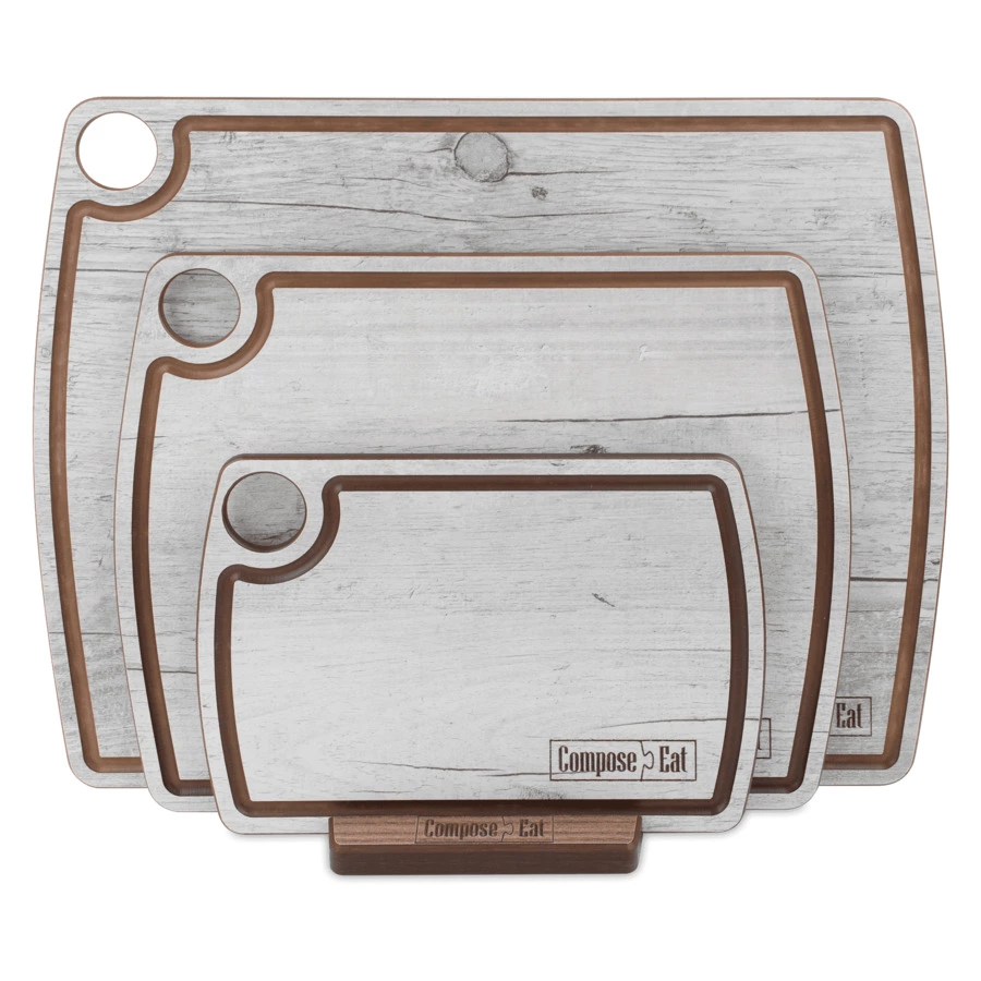 Набор разделочных досок на подставке ComposeEat Fashion 3 шт, композит, дуб белый, п/к