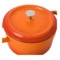 Кокотница с крышкой LAVA d10 см, 350 мл, чугун, оранжевая